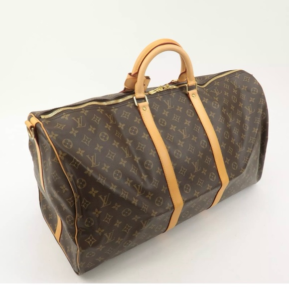 Authentic Louis Vuitton keepall 60 bandouliere travel monogram unisex with strap - Picture 3 of 11